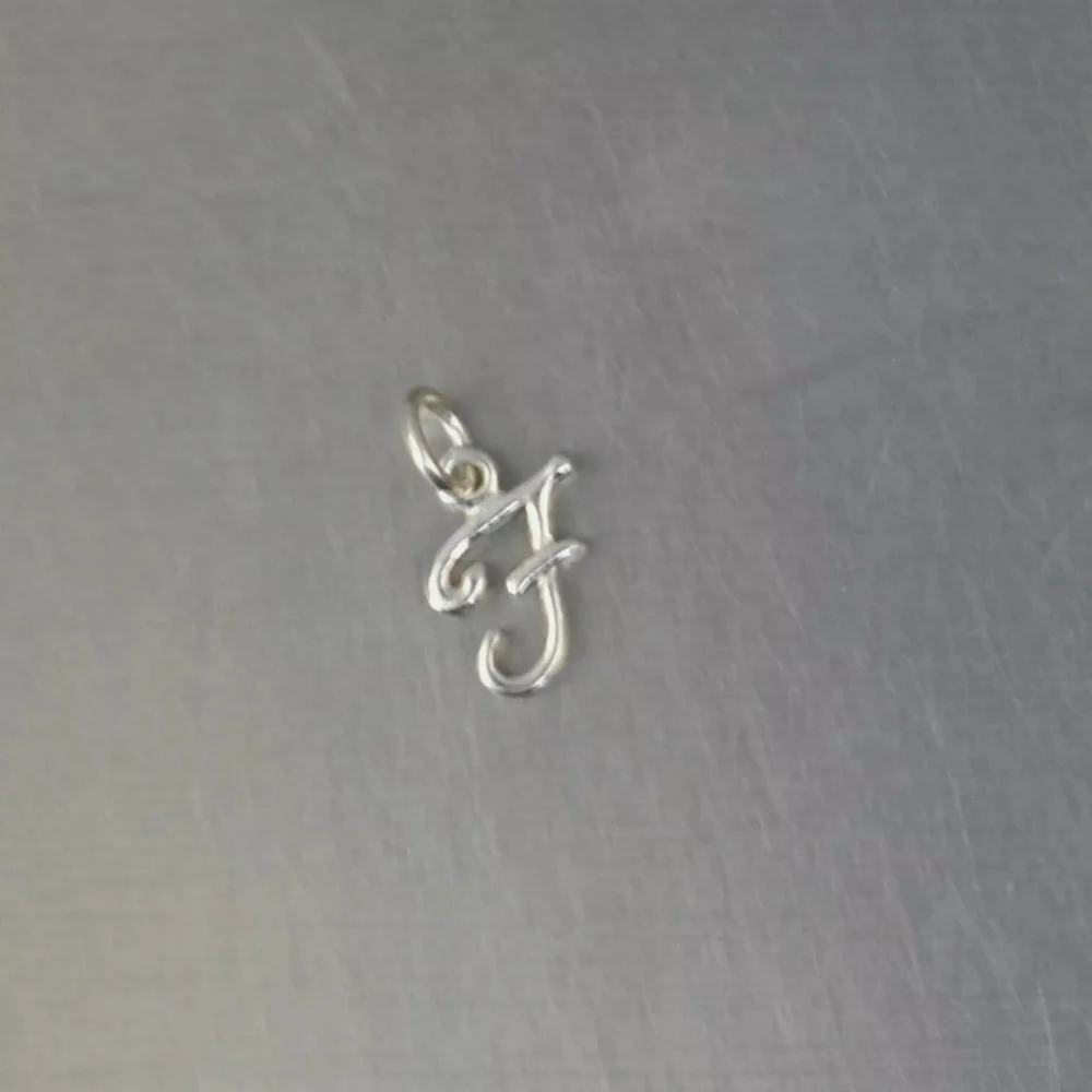 Sterling Silver charm letter F